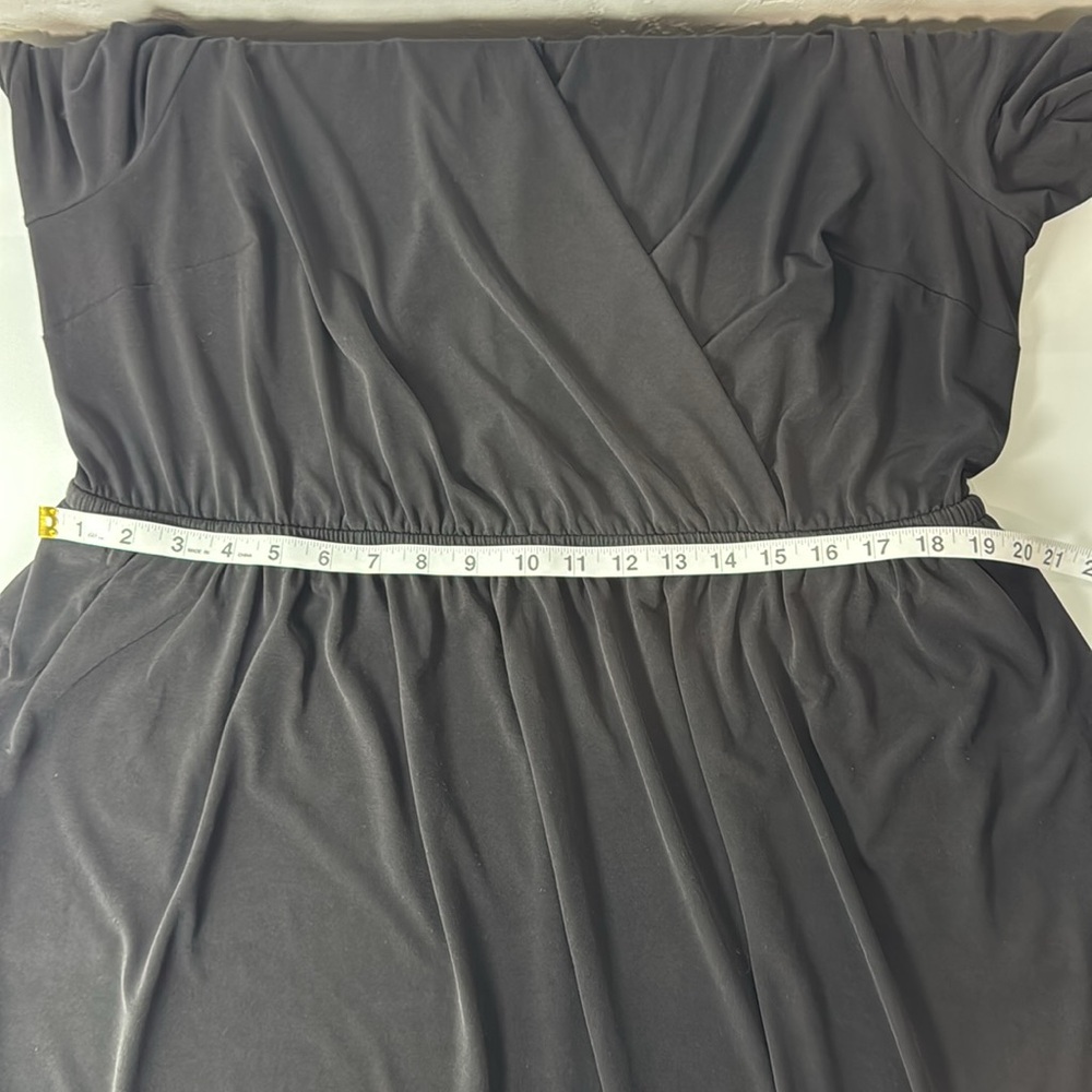 Lane Bryant black 3/4-Sleeve Surplice Fit & Flare Dress 18/20. - Picture 12 of 13